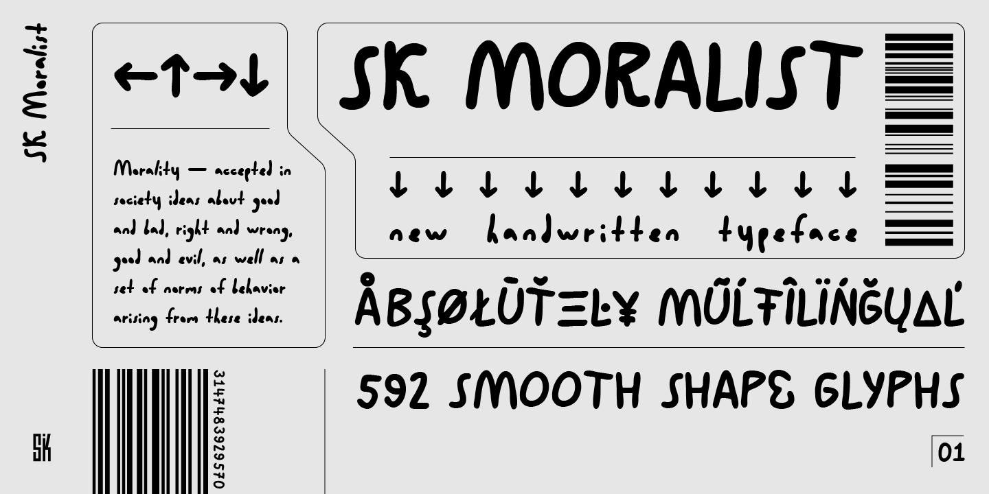 Przykład czcionki SK Moralist